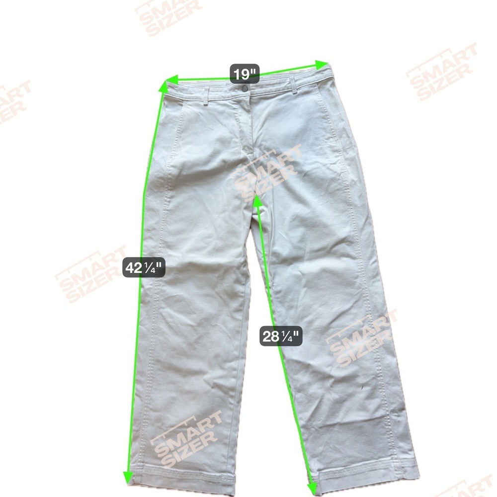 Banana Republic Women's Weekender Straight gi Pants Cream Size 14 - Picture 9 of 9